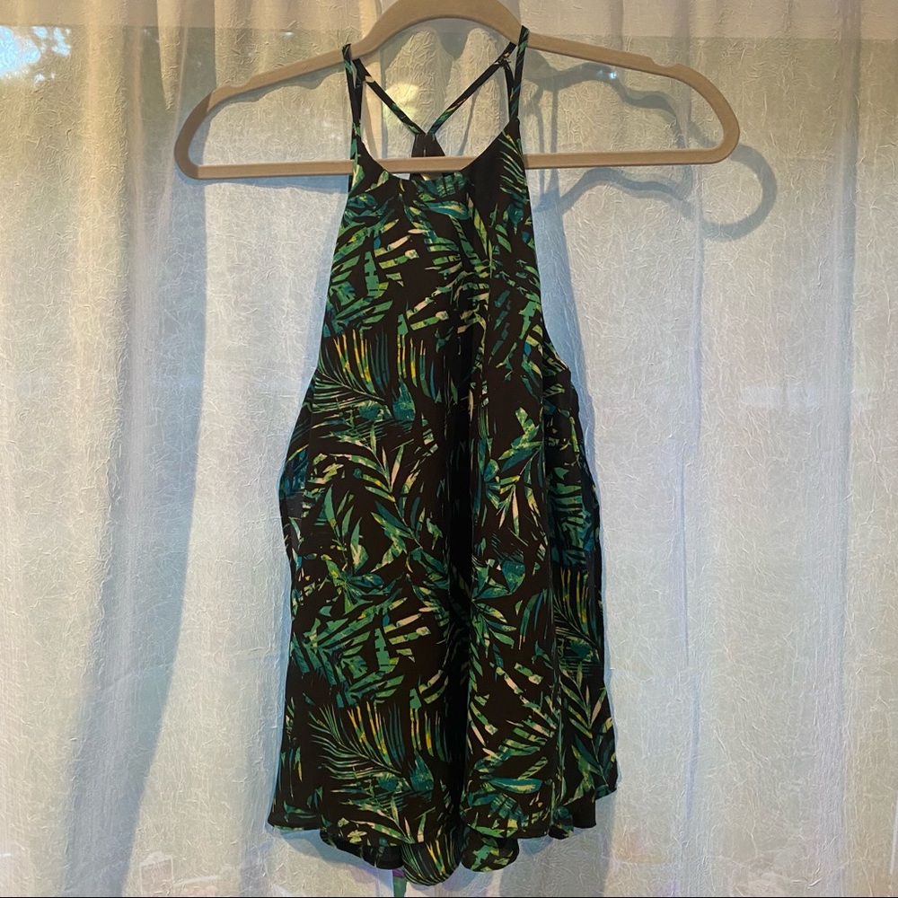 Black Tropical Decree Tank Top